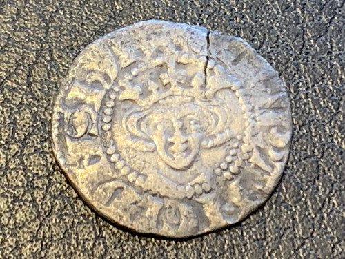 English hammered silver penny - english,