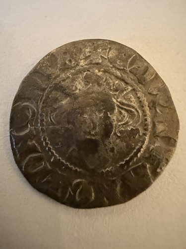 Edward silver hammered penny - hammered,