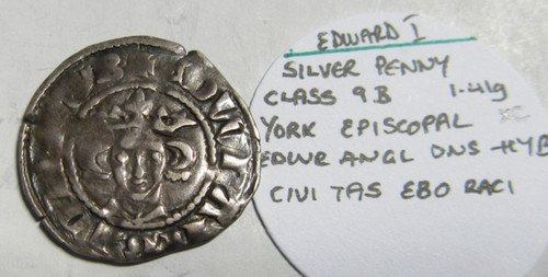Edward hammered silver - silver, penny