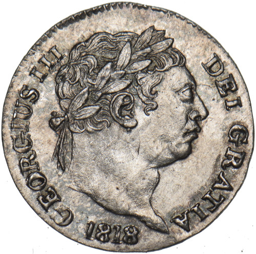 1818 maundy penny george iii - george,
