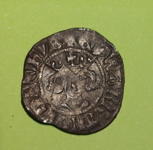 Silver hammered penny - hammered,
