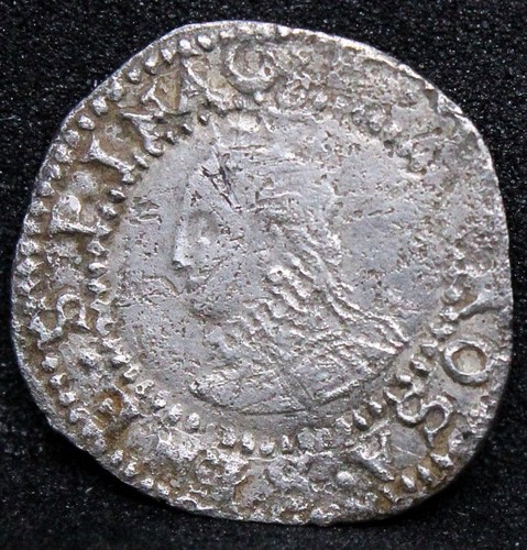 1587 elizabeth 1st hammered - elizabeth,