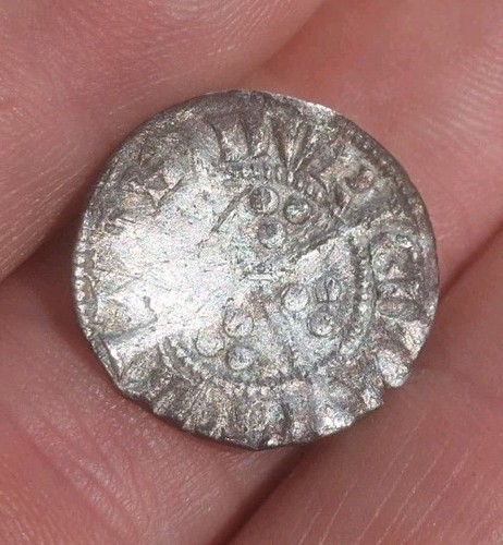 Silver hammered penny - silver,