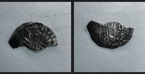 Medieval english silver penny - english,