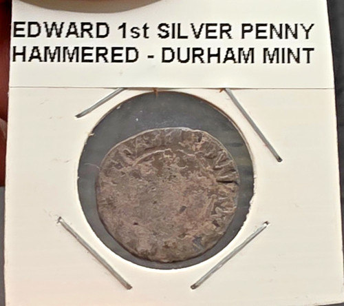 Edward hammered silver penny - edward, i