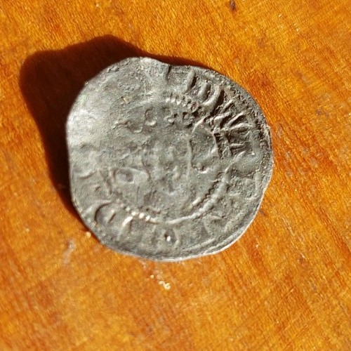Silver hammered penny - silver,