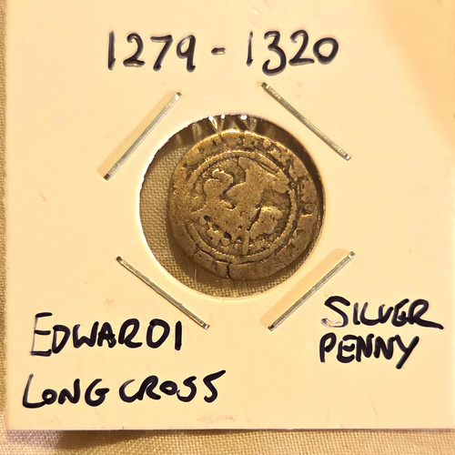 Edward hammered silver - silver, penny