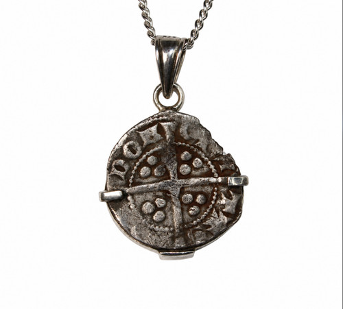 Edward silver penny pendant - i,