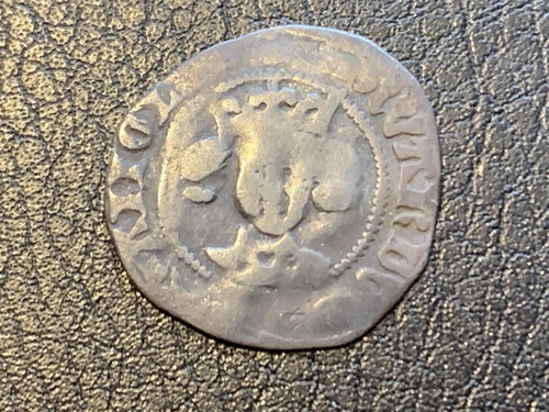 English hammered silver penny - hammered,